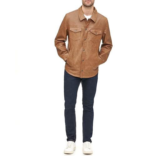 Levi's Men's Faux Leather Shirt Jacket2