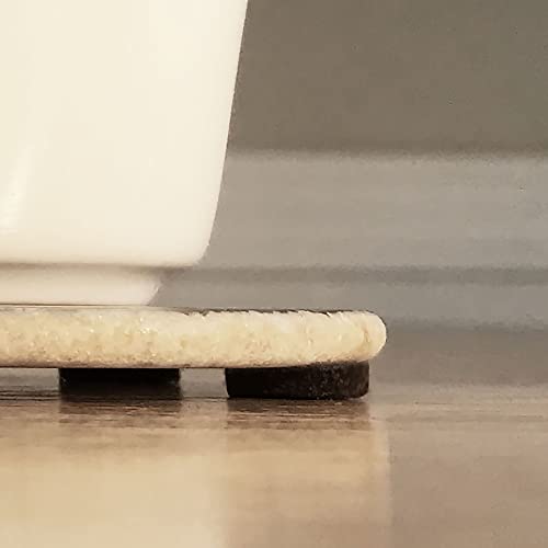 SoftTouch 3/8" Round Self-Stick Felt Pads, Brown (84 Pack)