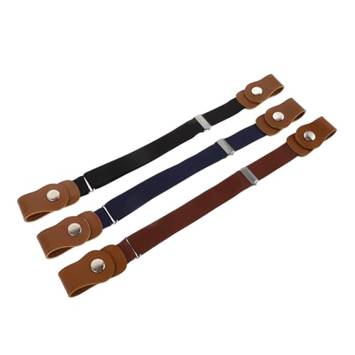 3pcs Elastic Belts for Boys and Stretchy Pants Waistbands Durable Buckle Belts Reusable Comfortable for School and Daily Wear