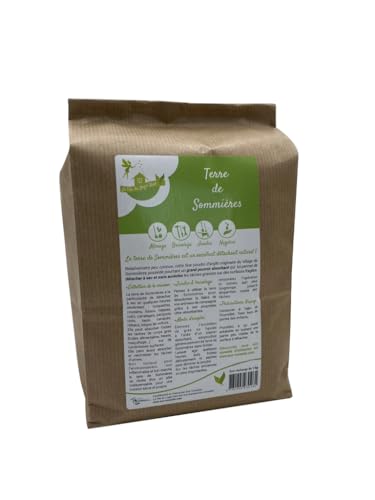 Terre de Sommière en Poudre (Sachet de 10kg) - Détachant Naturel, Neutralise les Mauvaises Odeurs & Absorbe les Tâches de Gras - Nettoyant Naturel