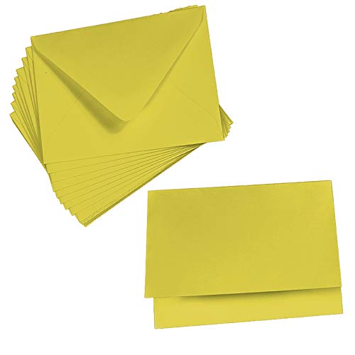 Cards With Envelopes Chartreuse Matt A2 Folded 25 Pack