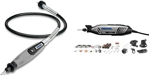 Dremel 4300-5/40 High Performance Rotary Tool Kit & 225-01- Flex Shaft Rotary Tool Attachment with Comfort Grip and 36” Long Cable - Engraver, Polisher, and Mini Sander