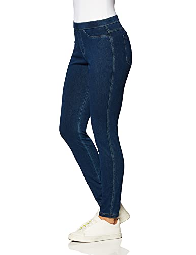No Nonsense Women's Classic Indigo Denim Jean Leggings, Medium Wash Denim, XL - Image 4