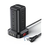 【期間限定セール+10%OFF！】YUDOFICAL ZYC06-B － AC×12/USB×3 スイングプラグ採用タワー型コンセントタップが3,329円送料無料