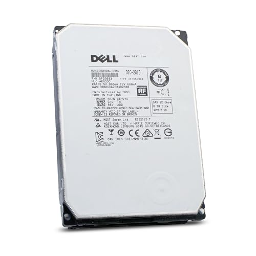 Image of Dell /HGST He8 HUH728080AL5204 8TB 0F23693 7200 RPM SAS 12Gb /s 512e 3.5 inch Enterprise Hard Drive (Renewed)