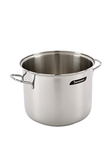 Barazzoni Pentola Ø18 cm, Made in Italy, Capacità 3,1 lt, Acciaio Inox 18/10, Induzione+Gas. Triplo fondo. PFAS free. Linea Bonita
