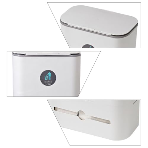 Caneca colgante para cocina con tapa deslizante, blanca miniatura 6