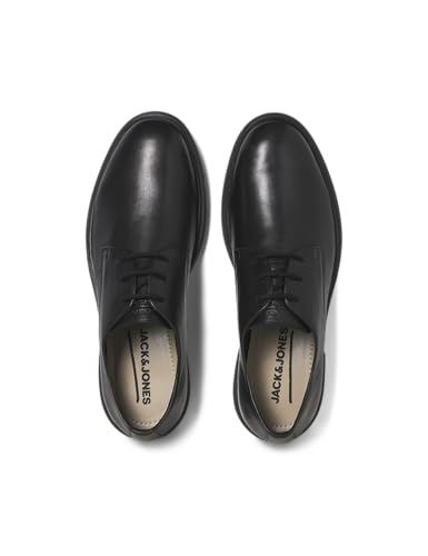 Jack & Jones Men's Smart Casual Jfwaaron Leather Derby Sn, Charcoal, 122