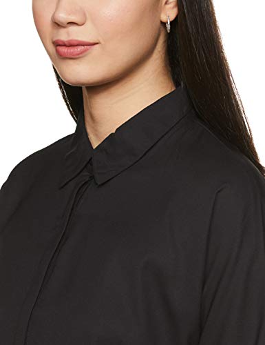 Image of Amazon Brand - Symbol Women's Loose Fit Shirt (SYM /SS20 /TP015 Black2 L)