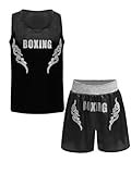 Photo Gallery yihuimin bambino ragazzo ragazza abbigliamento da boxe completo giubbotto e pantaloncini da boxe combattimento mma muay thai kick boxing sport palestra nero e argento 11-12 anni Photo Gallery yihuimin bambino ragazzo ragazza abbigliamento da boxe completo giubbotto e pantaloncini da boxe combattimento mma muay thai kick boxing sport palestra nero e argento 11-12 anni
