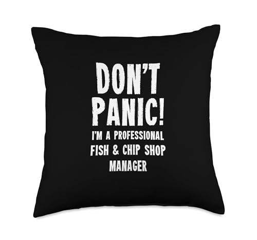 Fish & Chip Shop Manager Throw Pillow
