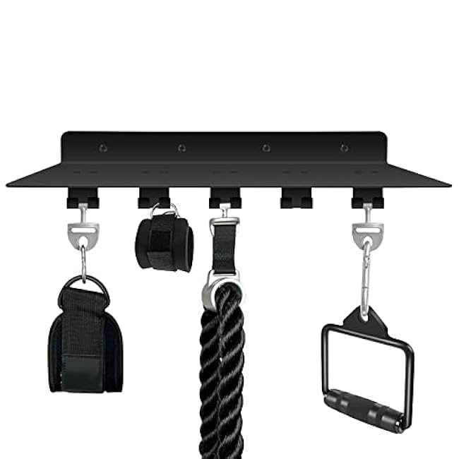 fit for Tonal Accessories Shelf Organizer Gym Storage Rack Wall Shelves with Hooks, Floating Shelves Black Gym Equipment Storage Wall Decor for Home Gym T Lock Adapter Organizing