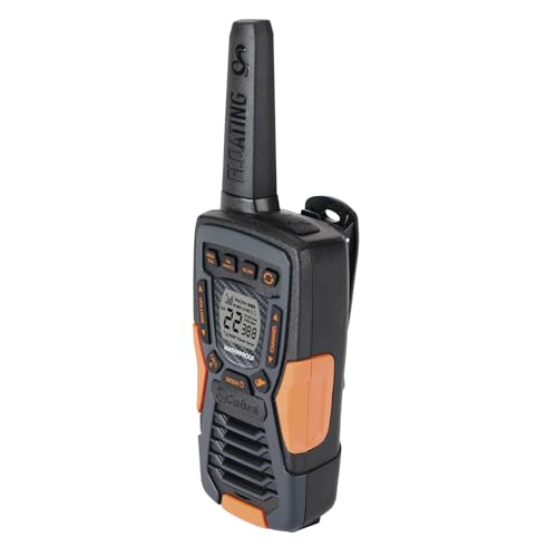 Image of Cobra ACXT1037R FLT Floating Walkie Talkie - Waterproof, Rechargeable, Long Range up to 37-Mile Two Way Radio with NOAA Weather Alert & VOX, (1 Pack)