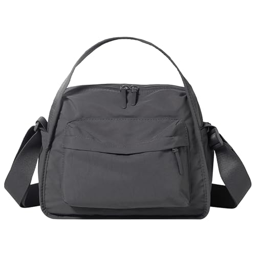 Crossbody Bags for Women Solid Color Handbag with Zipper, Top