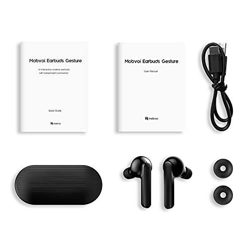 Mobvoi-Earbuds-Gesture-Ecouteurs-Intra-Auriculaires-sans-Fil-Gesture-Connexion-independante-avec-Bluetooth-50-Dual-Mic-Noise-Cancelling-50H-Playtime-avec-boitier-de-Charge