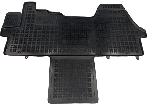 Rezaw-Plast Rubber Floor Mats for Ram ProMaster 2014-2022 1st Row Rubber Mat 1500 2500 3500 RV Camper Van Black