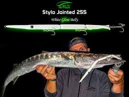 Jack Fin Jointed 255 Leurres Pêche Articulé Rose Marlin Blue Montanari Marco