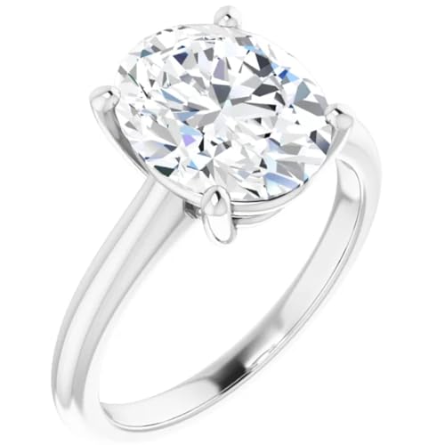 Oval Cut Lab Diamond Engagement Ring 3 Carats