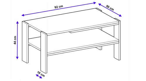 Table d'appoint ANGI grise de 50x92x44 cm pour le salon