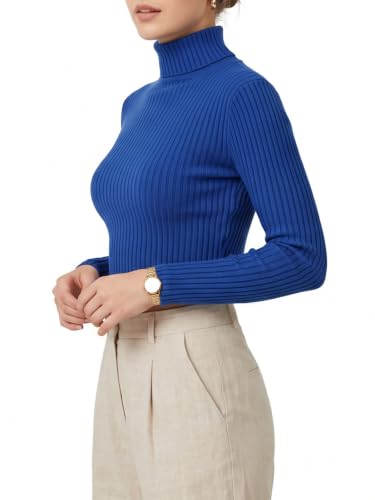 Image of MixMatchy Women's Cropped Ribbed Turtleneck Sweater