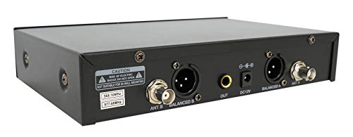 Rockville Rwm81U Dual Uhf Headset & Guitar Wireless Microphone System W/Lcd #TOP2