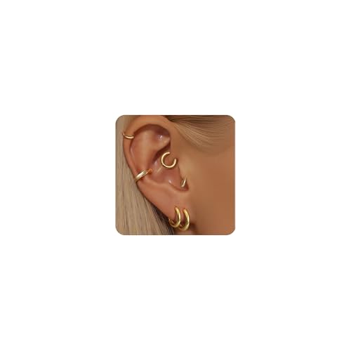 Boucles d'oreilles créoles avec fermoir clic sécurisé pour hélix et conque
