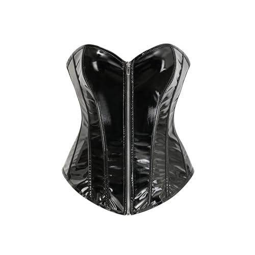 Corset serré à fermeture éclair noir XXL pour sculpter la silhouette