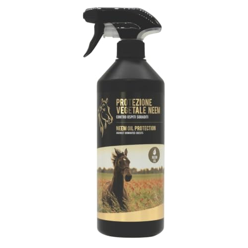 Spray Protección Natural con Aceite de Neem, 750ml - Repelente Pulgas, Tábanos, Moscas, Avispas Garrapatas, Mosquitos y Otros Parásitos y Insectos - Antimoscas para Caballos, Linea 101
