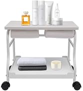 Pedicure Foot Stool Cart, Portable Bath Spa Esthetician Trolley Cart, Manicure Nail Foot Beauty S...
