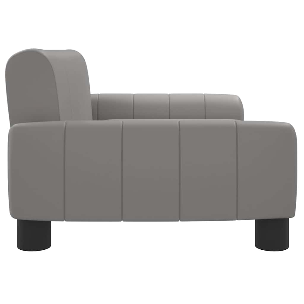 Hundebett Grau 70x45x30 cm Kunstleder Hundebetten Waschbar Hundebett, Hundekissen, für mittelgroße Hunde