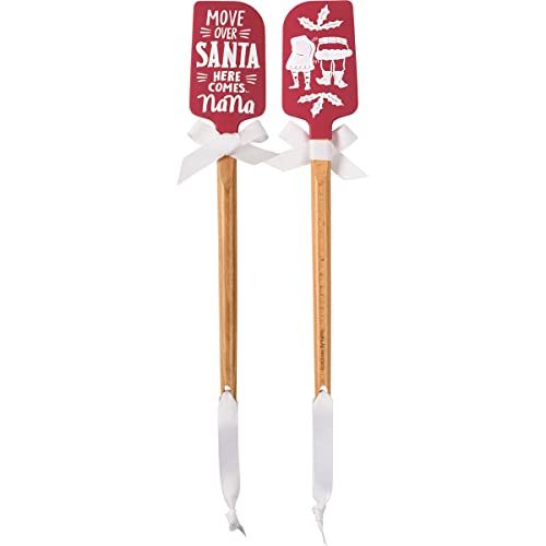 Primitives by Kathy 110975 Move Over Santa Here Comes Nana Spatula 13 Inches