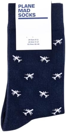 Airplane Style Socks, Gift For Aviation Enthusiast, Pair Of Socks...