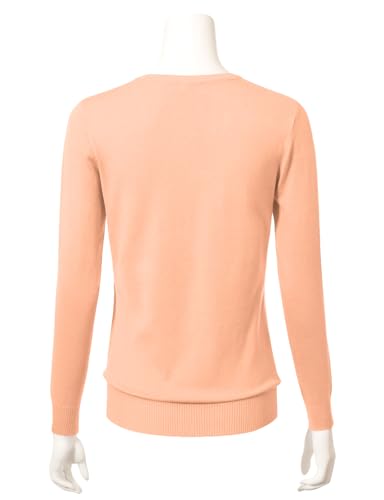Image of Allsense Women's Long-Sleeve Crewneck Cardigan | Classic Button Down Sweater, Soft Fine Knit, Lightweight
