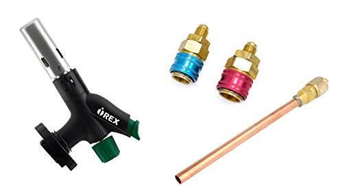 i-Rex RX-QC+RX-208+RX-8023 Combo of Quick Coupler, Filler Valve and Professional Burner
