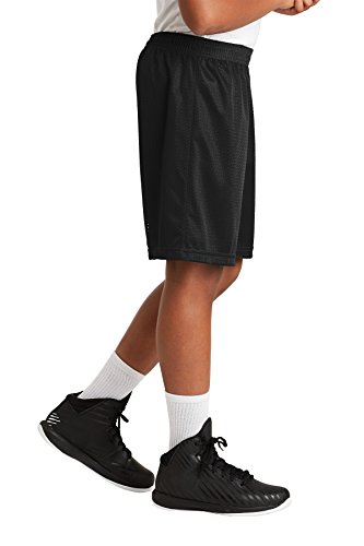 Sport-Tek Youth Posicharge Classic Mesh Short M Black #TOP2