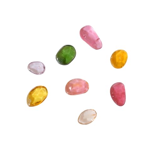 Pierre précieuse à facettes taille rose en tourmaline naturelle pour bijoux lot de 8