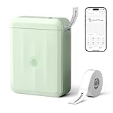 NIIMBOT D110 アップグレードバージョン ミニラベルメーカーマシン テープ付き ポータブルBluetoothサーマルプリンター ステッカーラベラー 複数のテンプレート付き オフィス 整理 ホーム キッチン 学校 グリーン
