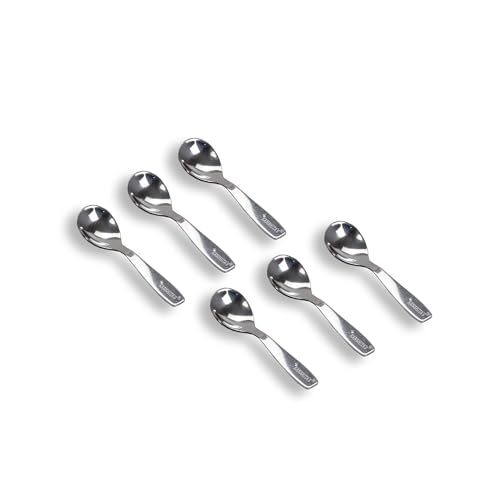 Image of Kanshita's Rasoiware Stainless Steel Small Masala Spoon Set of 6 | 10.5 cm Multipurpose Mini Spoon for Spice Jars, Tea, Sugar & Condiments