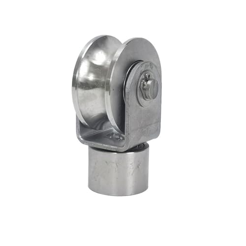 Roues universelles rainurées pour rail au sol et roue de porte coulissante 2" Inox