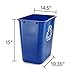 COASTWIDE Professional Plastic Indoor Recycling Wastebasket Without Lid, Blue,Plastic, 7 Gallon (CW56432)
