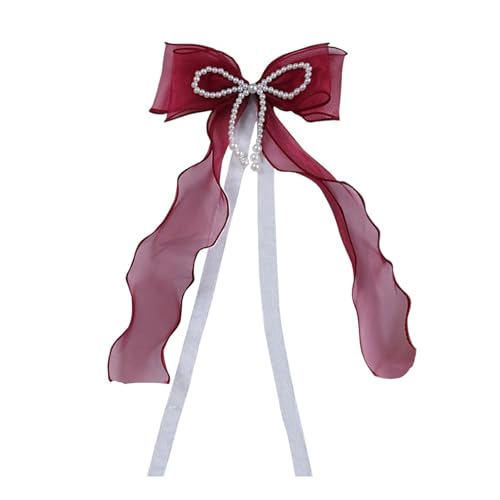 VIVIWI Elegantes alzapaños de cortina con lazo de perlas artificiales para dormitorio, sala de estar, boda, fiesta, decoración del hogar