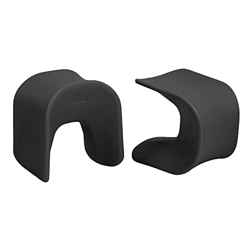Image of ECR4Kids Wave Seat Perch Stool, 14in - 15.1in Seat Height, Flexible Seating, Black, 2-Pack