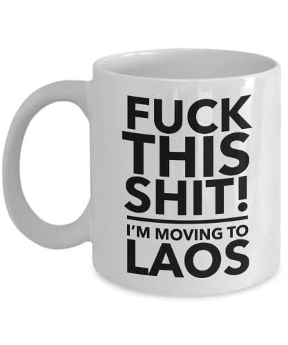 Lsjuee Déménagement au Laos Déménagement au Laos Gift Laos Mug Co travailleur relocation present Immigration to Laos Moving Away Mug