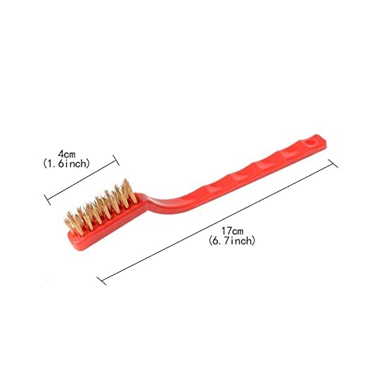 LMR3 Gas Stove Cleaning Wire Brush Metal Brush for Cleaning, Brass Rust & Paint Removal Metal Scrubbing Polishing Brush, (Pack of 1 Contains 3 Pieces of Brush) 1