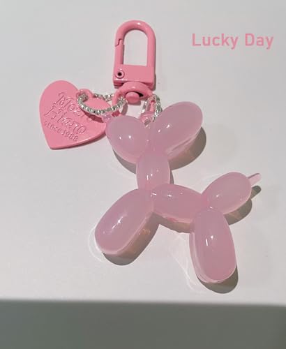 LAEKOU Jelly Balloon Dog Design Keychain for Women, Cute Girls Key Chain, Key...