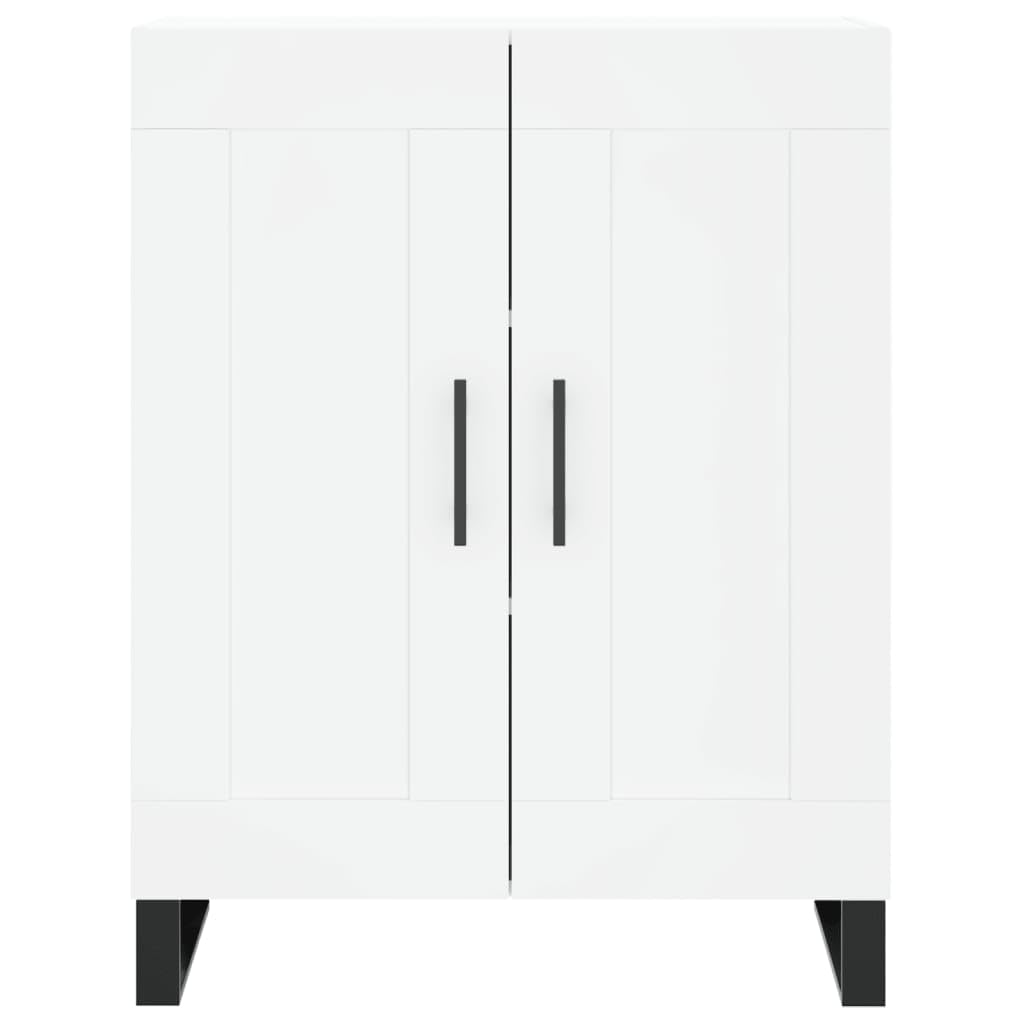 vidaXL Witrynka, biała, 69,5x34x180 cm, materiał drewnopochodny