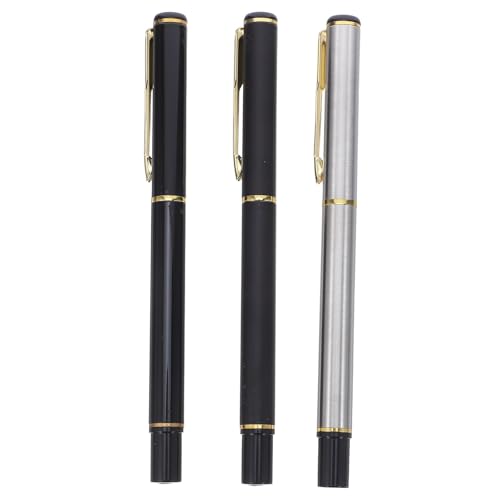 Image of Healeved 3 Pcs Portable Calligraphy Pen Set Refillable Ink Pen with Soft Brush Tip Pocket Fountain for Chinese Calligraphy Drawing Painting Scrapbook and Sketch
