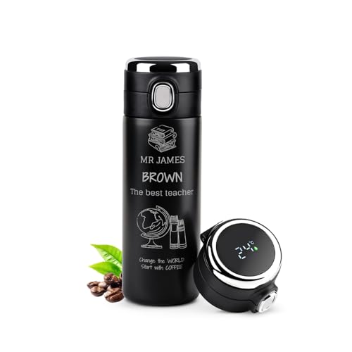 Image of Maverton Thermal Mug for Man - Customisable 400 ml Travel Tumbler for him - Coffee On The Go - Mens Gadgets - Coffee Mug for Birthday - Personalised Tumbler for boy - Christmas Gifts - School
