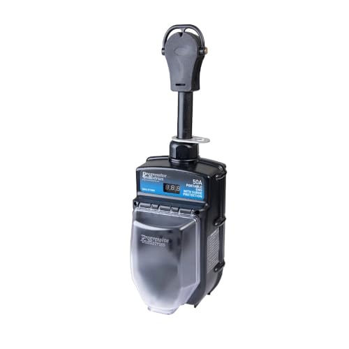 Progressive Industries EMS-PT50X Portable RV Surge Protector, Black, 50 Amp