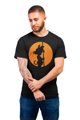 Dragon Ball Camiseta de Goku de Hombre realizada en algodón 100% estampación Digital Directa...